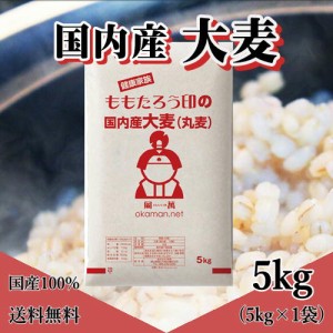 大麦 (丸麦) 国内産 5kg (5kg×1袋)  送料無料 北海道・沖縄宛は送料770円の加算が必要です