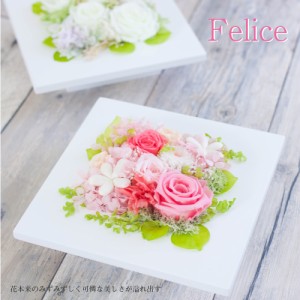 プリザーブドフラワー 壁掛け 『felice フェリーチェ』 クリアケース付き 花 薔薇 バラ 結婚祝い 新築祝い 開店祝い 結婚記念日 ブリザー