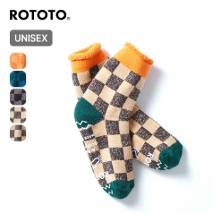 ROTOTO ロトト パイルルームソックス[チェッカーボード]