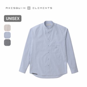 AXESQUIN ELEMENTS アクシーズクインエレメンツ ダンガリーのバンドカラーシャツ