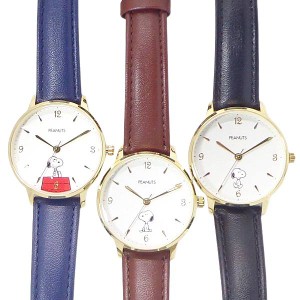 スヌーピー グッズ 腕時計 スヌーピー ピーナッツ シングルカラー ウォッチ PNT003 革 バント キャラクター かわいい 腕時計 レディース 