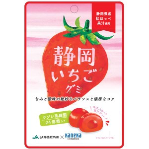 グミ 乳酸菌入り 静岡いちごグミ カネカ食品 紅ほっぺ 美味しい スッキリ 甘味と酸味の絶妙なバランス 濃厚なコク さわやかな味わい 果汁