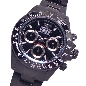 腕時計 メンズ ウォッチ テクノス TECHNOS T4685-BB クロノグラフ CHRONOGRAPH ステンレス ベルト 送料無料 日本製ムーブ クォーツ 10気