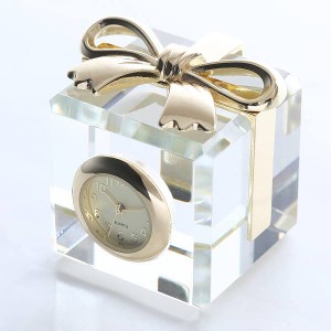 ミニチュア 置時計 クリスタル シリーズ ＜ライフスタイル＞ CR0001 プレゼント クリスタルガラス ミニチュア クロック コレクション 置