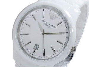 美しい白【新品】セラミカEMPORIO ARMANIメンズ腕時計43㎜ クォーツ
