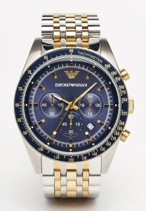 エンポリオアルマーニ 腕時計 メンズ EMPORIO ARMANI AR6088 ブルー×ゴールド 
