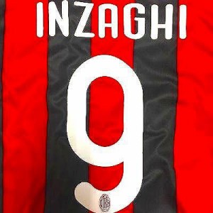 子供用 K002 19 ACミラン INZAGHI*9 インザーギ 赤黒 ゲームシャツ パンツ付 /サッカー/キッズ/ジュニア/ユニフォーム /上下セット