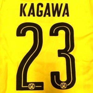 子供用 K017 19 ドルトムント KAGAWA*23 香川 黄袖黒 ゲームシャツ パンツ付 /サッカー/キッズ/ジュニア/ユニフォーム