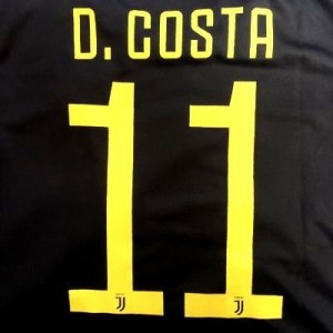 大人用 A116 19 ユベントス D.COSTA*11 ドウグラス コスタ 黒黄 ゲームシャツ パンツ付 /サッカー/ユニフォーム /上下セット