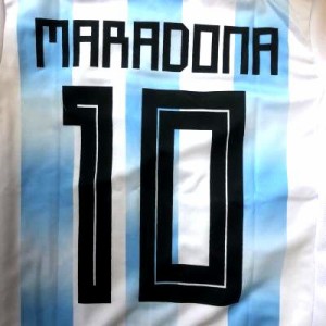 子供用 K032 18 アルゼンチン MARADONA*10 マラドーナ 水色 ゲームシャツ パンツ付 /サッカー/キッズ/ジュニア/ユニフォーム