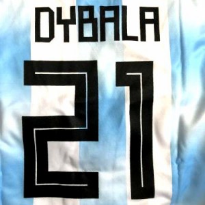 大人用 A032 18 アルゼンチン DYBALA*21 ディバラ 水色 ゲームシャツ パンツ付 /サッカー/チームオーダー/ユニフォーム /上下セット