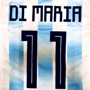 大人用 A032 18 アルゼンチン DI MARIA*11 ディマリア 水色 ゲームシャツ パンツ付 /サッカー/チームオーダー/ユニフォーム /上下セット