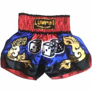 新品 サテン 109 LUMPINI ボクシング パンツ S/M/L/XL 選択 赤青黒ダイス /ムエタイ/トランクス/通販/大人/キッズ/ジュニア/子供