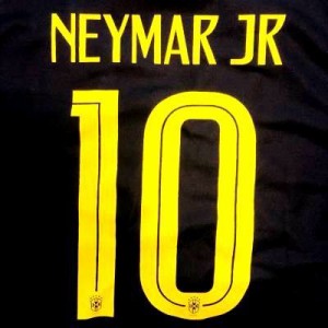 子供用 K049 19 ブラジル NEYMAR JR*10 ネイマール 黒黄 ゲームシャツ パンツ付 /サッカー/キッズ/ジュニア/ユニフォーム/上下セット