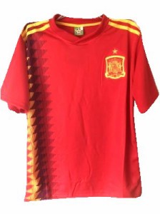 大人用 A014 18 スペイン ALONSO*14 アロンソ 赤 ゲームシャツ パンツ付 /サッカー/チームオーダー/ユニフォーム /上下セット