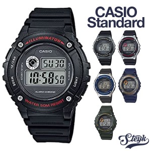 CASIO W-216H カシオ 腕時計 デジタル チープカシオ スタンダード メンズ ブラック ネイビー カーキ 選べるモデル