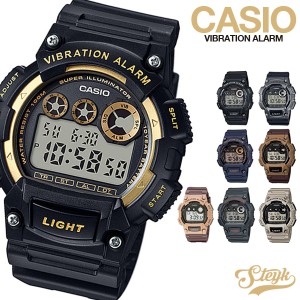 CASIO W-735H カシオ 腕時計 デジタル チープカシオ スタンダード バイブレーション機能 メンズ ブラック ネイビー グレー ゴールド ブラ