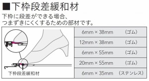 下枠段差緩和材 ゴム製 6mm × 38mm L：1,905mm Z-0050-DFTD リシェント玄関引戸2 / 2枚建て用 LIXIL リクシル TOSTEM トステム