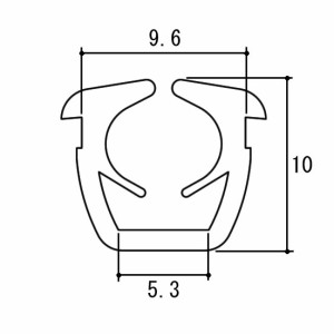 グレイジングチャンネル ガラス厚：3mm用 150m / 1巻 WB4311 部品色：ホワイト(WH) 交換用 部品 三協 アルミ