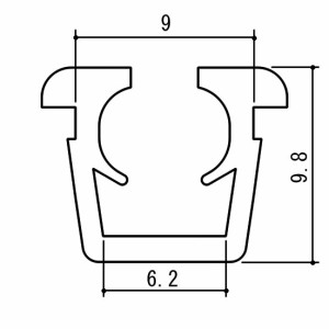 グレイジングチャンネル ガラス厚：5mm用 15m / 1巻 WB4313-15 部品色：ホワイト(WH) 交換用 部品 三協 アルミ