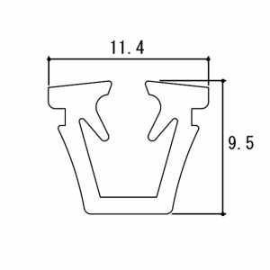 グレイジングチャンネル 樹脂パネル用 15m / 1巻 WY0223-15 部品色：ホワイト(WH) 交換用 部品 三協 アルミ