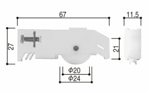 戸車 / 1個入り HH-K-36514 交換用 部品 YKK AP