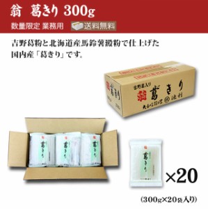 翁 葛きり 300g×20袋（業務用 送料無料 葛きり）