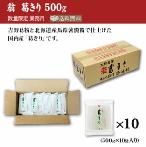 翁 葛きり 500g×10袋（業務用 送料無料 葛きり）