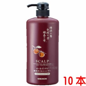 スカルプ オールインワン 柿渋オイルシャンプー 600ml 10本 中一メディカル