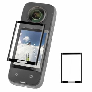 対応機種選択 Insta360 X4 / X3/ONE X2/Insta360 Ace Pro用 ブラックフレーム 保護フィルム フレーム粘着用 スクラッチ防止 キズ、割れ防