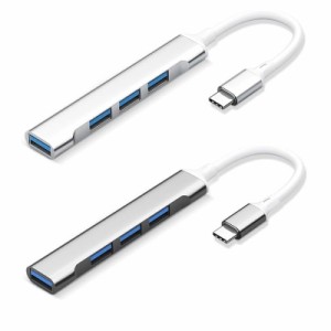 USB HUB USB3.0×1 USB2.0×3 アダプタ スペースグレイ USB3.1 TYPE C TO 4USB HUB 給電、高速データ転送対応 薄型 for iPad Pro 2018以
