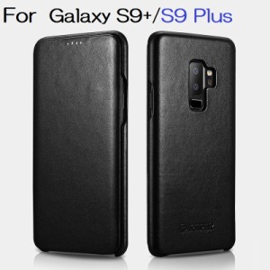 ギャラクシー S9 Plus 6.2インチ/Galaxy S9+ SC-03K / S9+ SCV39 au専用 本革 曲線 Luxury Series  フリップ ケース スマホカバー　