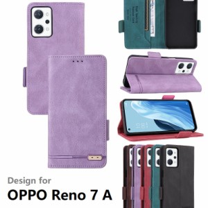 オッポ　OPPO Reno7 A用 PUレザー TPU連体 肌感触 手帳型 フリップ ケース スタンド機能 マグネットボタン カード入れ付 ウォレット 財布