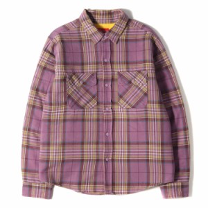 Supreme シュプリーム シャツ パイルライニング チェック フランネルシャツ Pile Lined Plaid Flannel Shirt 18AW ダスティーパープル S 