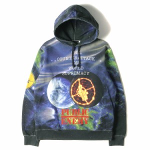 Supreme シュプリーム パーカー UNDERCOVER PUBLIC ENEMY 総柄グラフィック スウェットパーカー Hooded Sweatshirt 18SS ブラック 黒 S 