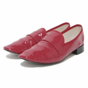 Repetto レペット ローファー シューズ 靴 レッド 37.5 24.0cm位 マイケル MICHAEL パテントレザー エナメル 牛革 本皮 本革 大人 おしゃ