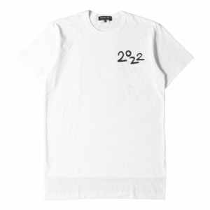 COMME des GARCONS HOMME DEUX コムデギャルソン オムドゥ Tシャツ 2022ロゴ クルーネックTシャツ 22SS ホワイト 白 L トップス カットソ