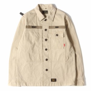 WTAPS ダブルタップス シャツ ヘリンボーン ミリタリーシャツ HBT LS 01 16AW ベージュ M トップス カジュアルシャツ 長袖 【メンズ】【