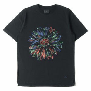 Paul Smith ポールスミス Tシャツ ラワー グラフィック プリント クルーネックTシャツ 112566 226T PS ブラック 黒 S トップス カットソ