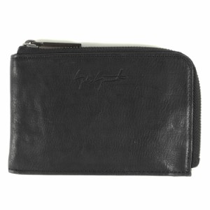 Yohji Yamamoto(Ys) ヨウジヤマモト シグネチャーロゴ エンボス L字型 カウレザー ショート ウォレット Plain short wallet DZ-A97-705 2