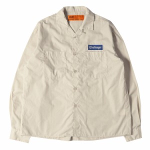 CHALLENGER チャレンジャー シャツ ワッペン付き オープンカラー ワークシャツ L/S WORKER SHIRT 23SS ベージュ S トップス カジュアルシ