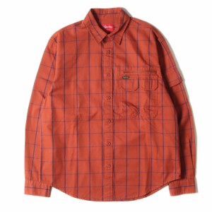 Supreme シュプリーム シャツ サイズ:S チェック柄 コットンツイル マルチポケット 長袖 Twill Multi Pocket Shirt 20AW コッパープレイ