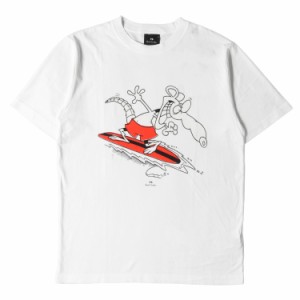 Paul Smith ポールスミス Tシャツ サイズ:M キャラクター グラフィック クルーネック Tシャツ ホワイト 白 トップス カットソー 半袖 【