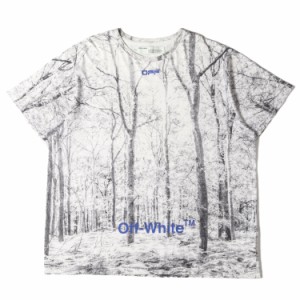 OFF-WHITE オフホワイト Tシャツ サイズ:L リアルツリー柄 オーバーサイズ クルーネック Tシャツ 18AW ホワイト 白 トップス カットソー 