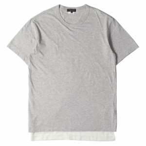 COMME des GARCONS コムデギャルソン Tシャツ サイズ:M メッシュレイヤード クルーネック Tシャツ PA-T037 18SS HOMME PLUS オムプリュス