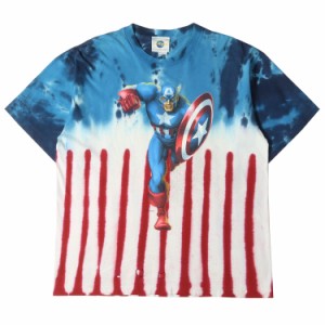 90s キャプテンアメリカ タイダイ ムービー クルーネック Tシャツ 90年代 USA製 MARVEL COMICS アメコミ コミック 映画 タイダイマルチ L