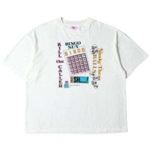 90s ビンゴゲーム イラスト クルーネック 半袖 Tシャツ 90年代 USA製 Hanes ヘインズ ホワイト 白 XXL 90s - 00s ヴィンテージ古着 Vinta
