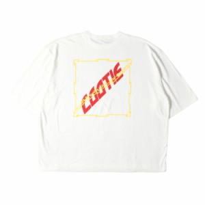 COOTIE クーティー Tシャツ サイズ:L 21SS パロディー ロゴ オーバーサイズ クルーネック 半袖 Tシャツ Print Oversized S/S Tee ホワイ