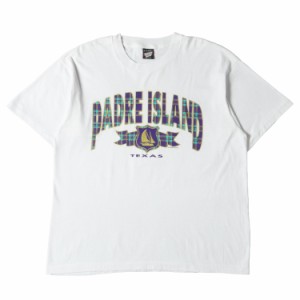 90s PADRE ISLAND パドレアイランドビーチ スーベニア クルーネック 半袖 Tシャツ 90年代 USA製 SCREEN STARS スクリーンスターズ ホワイ