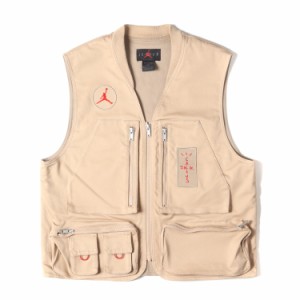 NIKE ナイキ ベスト サイズ:L TRAVIS SCOTT コラボ Cactus Jack ユーティリティ ストレッチ Utility Vest 21SS  デザート トップス アウ